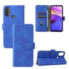 For Motorola Moto E20 / E30 / E40 Skin Feel Magnetic Horizontal Flip Phone Leather Case with Holder & Card Slots & Wallet(Blue) - 1