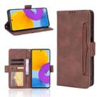For Samsung Galaxy M52 5G Skin Feel Calf Pattern Horizontal Flip Leather Phone Case with Holder & Card Slots & Photo Frame(Brown) - 1