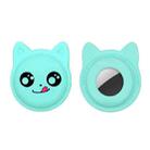 Naughty Smiley Cute Cartoon Pet Collar Anti-lost Tracker Silicone Case For AirTag(Mint Green) - 1