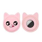 Naughty Smiley Cute Cartoon Pet Collar Anti-lost Tracker Silicone Case For AirTag(Pink) - 1