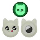 Naughty Smiley Cute Cartoon Pet Collar Anti-lost Tracker Silicone Case For AirTag(Fluorescent Green) - 1