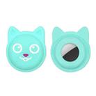 Hanhan Smiley Cute Cartoon Pet Collar Anti-lost Tracker Silicone Case For AirTag(Mint Green) - 1