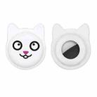 Hanhan Smiley Cute Cartoon Pet Collar Anti-lost Tracker Silicone Case For AirTag(White) - 1