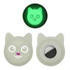 Hanhan Smiley Cute Cartoon Pet Collar Anti-lost Tracker Silicone Case For AirTag(Fluorescent Green) - 1