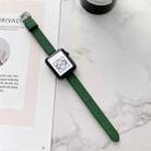 Litchi Texture Slimming Strap Watch Band For Apple Watch Series 9&8&7 41mm / SE 3&SE 2&6&SE&5&4 40mm / 3&2&1 38mm(Green) - 1