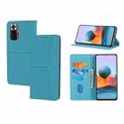 For Xiaomi Redmi Note 11 Pro Woven Texture Stitching Magnetic Horizontal Flip PU Leather Phone Case(Blue) - 1