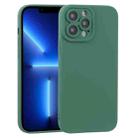 For iPhone 13 Pro TPU Oil-sprayed Soft Phone Case (Dark Green) - 1