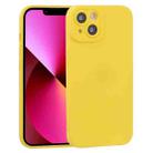 For iPhone 13 TPU Oil-sprayed Soft Phone Case(Yellow) - 1