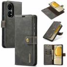 For Huawei P50 Pro DG.MING Crazy Horse Texture Flip Detachable Magnetic Leather Case with Holder & Card Slots & Wallet(Grey) - 1