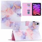 For iPad mini 6 Silk Texture Horizontal Flip Tablet Leather Case with Holder & Card Slot & Sleep / Wake-up Function(Milky Way Marble White) - 1