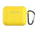 Solid Color Silicone Earphone Protective Case with Hook For Honor Earbuds X2(Yellow) - 1