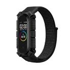 For Xiaomi Mi Band 6 / 5 / 4 / 3 Armor Nylon Strap Watch Band(Dark Black) - 1