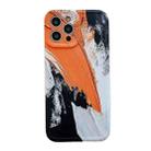 IMD Workmanship TPU Shockproof Phone Case For iPhone 13(Orange 3D Abstract Oil Painting) - 1