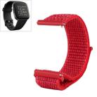 For Fitbit Versa / Versa 2 Nylon Watch Band with Hook and Loop Fastener(Red) - 1