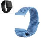 For Fitbit Versa / Versa 2 Nylon Watch Band with Hook and Loop Fastener(Blue) - 1