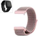 For Fitbit Versa / Versa 2 Nylon Watch Band with Hook and Loop Fastener(Pink) - 1