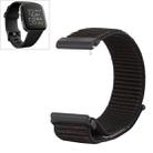 For Fitbit Versa / Versa 2 Nylon Watch Band with Hook and Loop Fastener(Black Brown) - 1