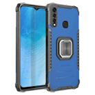 For vivo Y19 Fierce Warrior Series Armor Aluminum Alloy + TPU Phone Case with Ring Holder(Blue) - 1