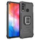 For vivo Y50 / Y30 Fierce Warrior Series Armor Aluminum Alloy + TPU Phone Case with Ring Holder(Black) - 1