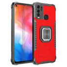 For vivo Y50 / Y30 Fierce Warrior Series Armor Aluminum Alloy + TPU Phone Case with Ring Holder(Red) - 1