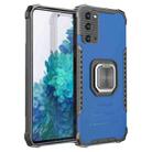 For Samsung Galaxy S20 FE Fierce Warrior Series Armor Aluminum Alloy + TPU Phone Case with Ring Holder(Blue) - 1