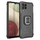 For Samsung Galaxy A12 Fierce Warrior Series Armor Aluminum Alloy + TPU Phone Case with Ring Holder(Black) - 1