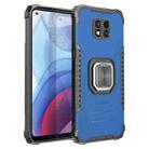 For Motorola Moto G Power 2021 Fierce Warrior Series Armor Aluminum Alloy + TPU Phone Case with Ring Holder(Blue) - 1