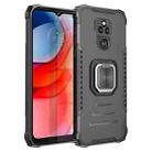 For Motorola Moto G Play 2021 Fierce Warrior Series Armor Aluminum Alloy + TPU Phone Case with Ring Holder(Black) - 1