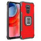 For Motorola Moto G Play 2021 Fierce Warrior Series Armor Aluminum Alloy + TPU Phone Case with Ring Holder(Red) - 1