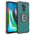 For Motorola Moto G9 / G9 Play / E7 Plus Fierce Warrior Series Armor Aluminum Alloy + TPU Phone Case with Ring Holder(Green) - 1