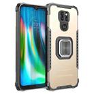 For Motorola Moto G9 / G9 Play / E7 Plus Fierce Warrior Series Armor Aluminum Alloy + TPU Phone Case with Ring Holder(Gold) - 1