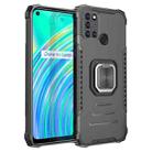 For OPPO Realme C17 / Realme 7i Fierce Warrior Series Armor Aluminum Alloy + TPU Phone Case with Ring Holder(Black) - 1