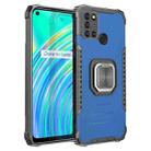 For OPPO Realme C17 / Realme 7i Fierce Warrior Series Armor Aluminum Alloy + TPU Phone Case with Ring Holder(Blue) - 1