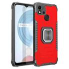 For OPPO Realme C20 / C21 / C11 / C11 2021 Fierce Warrior Series Armor Aluminum Alloy + TPU Phone Case with Ring Holder(Red) - 1