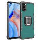 For OPPO Reno4 5G / 4G Fierce Warrior Series Armor Aluminum Alloy + TPU Phone Case with Ring Holder(Green) - 1