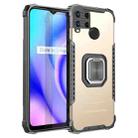 For OPPO Realme C15 / C12 / C25 Fierce Warrior Series Armor Aluminum Alloy + TPU Phone Case with Ring Holder(Gold) - 1