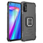For OPPO Realme 7 Fierce Warrior Series Armor Aluminum Alloy + TPU Phone Case with Ring Holder(Black) - 1