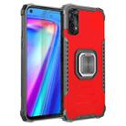 For OPPO Realme 7 Fierce Warrior Series Armor Aluminum Alloy + TPU Phone Case with Ring Holder(Red) - 1