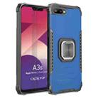 For OPPO A3s / C1 / A5 / A12e Fierce Warrior Series Armor Aluminum Alloy + TPU Phone Case with Ring Holder(Blue) - 1