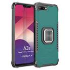 For OPPO A3s / C1 / A5 / A12e Fierce Warrior Series Armor Aluminum Alloy + TPU Phone Case with Ring Holder(Green) - 1