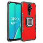 For OPPO A9 2020 / A5 2020 Fierce Warrior Series Armor Aluminum Alloy + TPU Phone Case with Ring Holder(Red) - 1