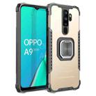 For OPPO A9 2020 / A5 2020 Fierce Warrior Series Armor Aluminum Alloy + TPU Phone Case with Ring Holder(Gold) - 1