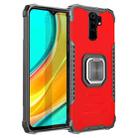 For Xiaomi Redmi 9 / Redmi 10X Fierce Warrior Series Armor Aluminum Alloy + TPU Phone Case with Ring Holder(Red) - 1