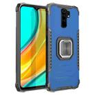 For Xiaomi Redmi 9 / Redmi 10X Fierce Warrior Series Armor Aluminum Alloy + TPU Phone Case with Ring Holder(Blue) - 1