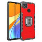 For Xiaomi Redmi 9C / Redmi 9 Indian Version Fierce Warrior Series Armor Aluminum Alloy + TPU Phone Case with Ring Holder(Red) - 1