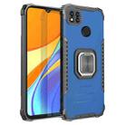 For Xiaomi Redmi 9C / Redmi 9 Indian Version Fierce Warrior Series Armor Aluminum Alloy + TPU Phone Case with Ring Holder(Blue) - 1