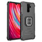 For Xiaomi Redmi Note 8 Pro Fierce Warrior Series Armor Aluminum Alloy + TPU Phone Case with Ring Holder(Black) - 1