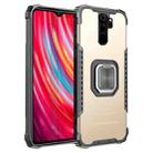 For Xiaomi Redmi Note 8 Pro Fierce Warrior Series Armor Aluminum Alloy + TPU Phone Case with Ring Holder(Gold) - 1