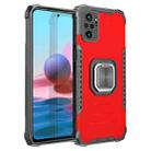 For Xiaomi Redmi Note 10 4G / Note 10S Fierce Warrior Series Armor Aluminum Alloy + TPU Phone Case with Ring Holder(Red) - 1