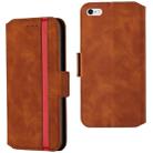 For iPhone 6 Plus & 6s Plus Retro Frosted Oil Side Horizontal Flip Case with Holder & Card Slots(Brown) - 1